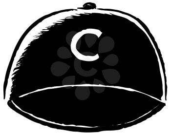 Royalty Free Clipart Image of a Baseball Cap With a C
