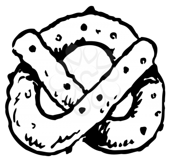 Royalty Free Clipart Image of a Pretzel