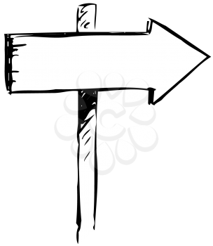 Royalty Free Clipart Image of an Arrow Sign
