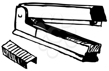 Royalty Free Clipart Image of a Stapler