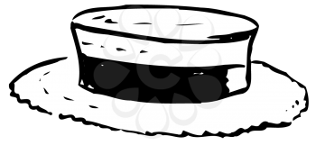 Royalty Free Clipart Image of a Straw Hat