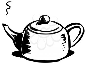 Royalty Free Clipart Image of a Teapot