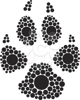 Royalty Free Clipart Image of an Animal Paw Print