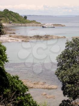 Royalty Free Photo of a Bay and a Boat