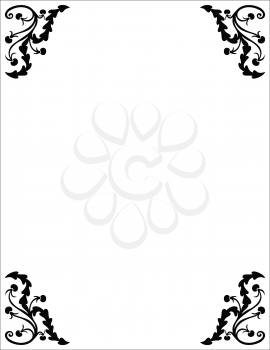 Royalty Free Clipart Image of Four Corner Elements