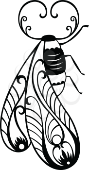 Royalty Free Clipart Image of a Decorative Bug
