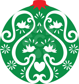Royalty Free Clipart Image of a Tree Ornament