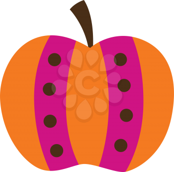 Royalty Free Clipart Image of an Abstract Pumpkin With Spots