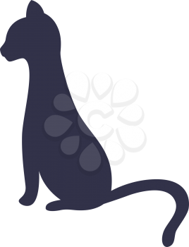 Royalty Free Clipart Image of a Cat Silhouette