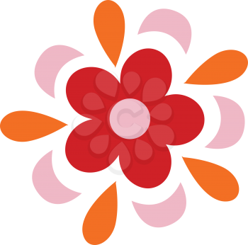 Royalty Free Clipart Image of a Floral Burst