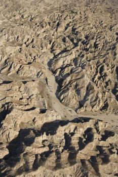 Royalty Free Photo of an Aerial View of Mountainous Terrain in Southwest