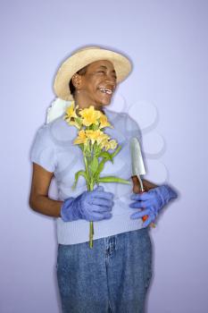 Royalty Free Photo of a Woman Gardening 