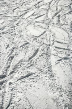 Royalty Free Photo of Ski Tracks in Snow