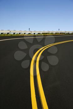 Royalty Free Photo of a Winding Road in Haleakala National Park, Maui, Hawaii