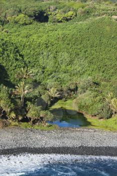 Royalty Free Photo of an Aerial of Maui, Hawaii Landscape
