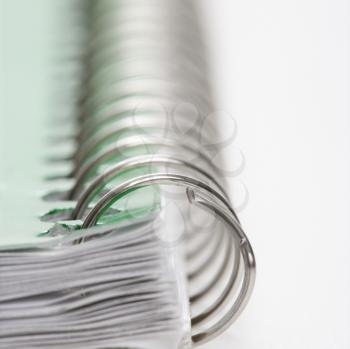 Royalty Free Photo of a Close-Up of a Spiral Bound Notebook