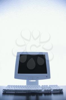 Royalty Free Photo of a Computer Monitor and Keyboard