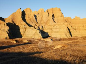 Royalty Free Photo of a Landscape in Badlands National Park, South Dakota