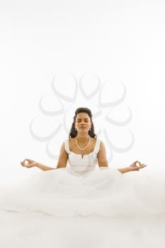 Royalty Free Photo of a Bride Meditating