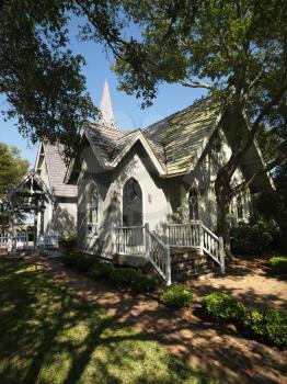 Chapel in trees at Bald Head Island, North Carolina.