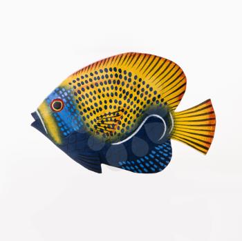 Royalty Free Photo of a Colorful Painted Fish Sculpture