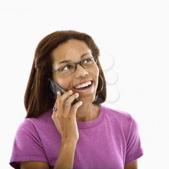 Royalty Free Photo of a Woman Talking on a Cellphone