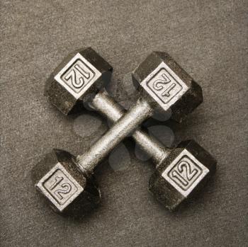 Royalty Free Photo of Twelve Pound Hand Weights