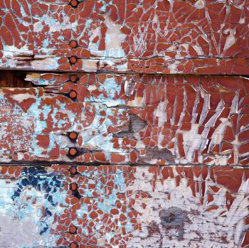 Royalty Free Photo of a Side of Wall With Peeling Paint