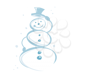 Royalty Free Clipart Image of a
Retro Snowman