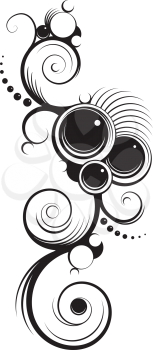 Royalty Free Clipart Image of a Bubble Flourish
