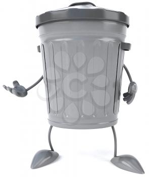 Royalty Free Clipart Image of a Garbage Can