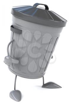 Royalty Free Clipart Image of a Garbage Can