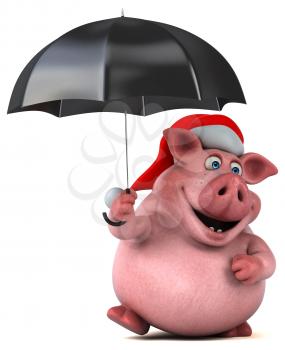 Fun pig - 3D Illustration
