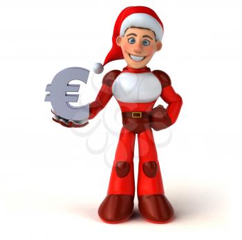 Fun Super Santa Claus - 3D Illustration