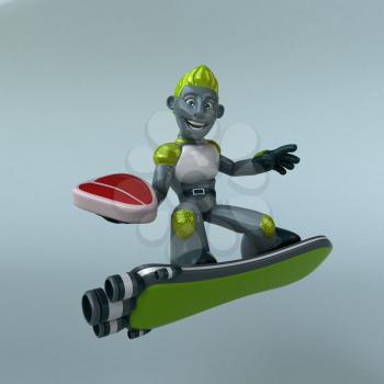 Green Robot - 3D Illustration