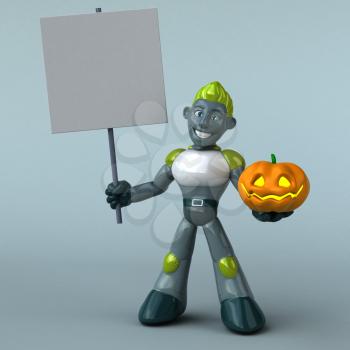 Green Robot - 3D Illustration