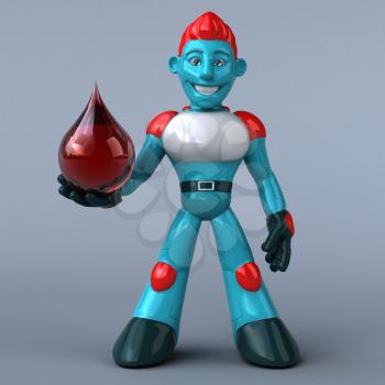 Red Robot - 3D Illustration