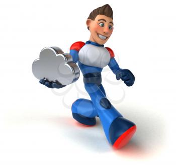 Super modern superhero - 3D Illustration