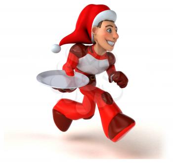 Fun Super Santa Claus - 3D Illustration