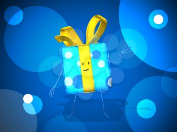 Royalty Free 3d Clipart Image of a Gift