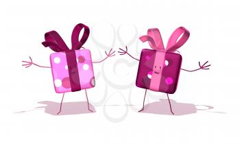 Royalty Free 3d Clipart Image of Pink Gifts