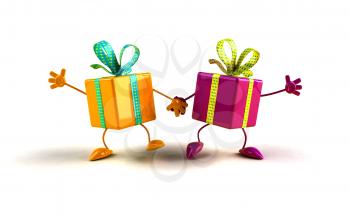 Royalty Free 3d Clipart Image of Gifts