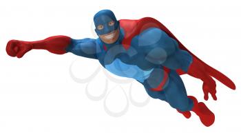 Royalty Free 3d Clipart Image of a Superhero