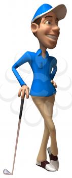 Royalty Free Clipart Image of a Golfer