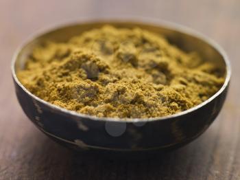 Royalty Free Photo of a Dish of Ground Cumin