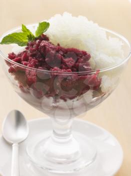 Royalty Free Photo of Blackcurrant and Lemon Granita