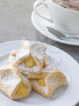 Royalty Free Photo of Lemon Biscuits With Cappuccino