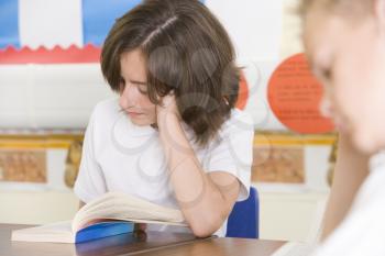 Royalty Free Photo of Students Reading