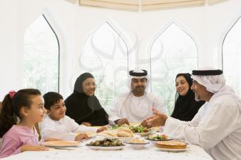 Royalty Free Photo of a Family at Dinner