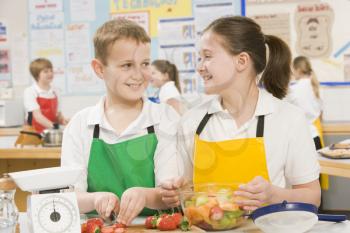 Royalty Free Photo of Students in a Cooking Class